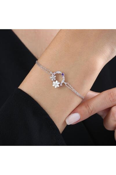 Mia Vento Bahar Bahçesi Manolya Çiçeği Flowers Gümüş Bileklik