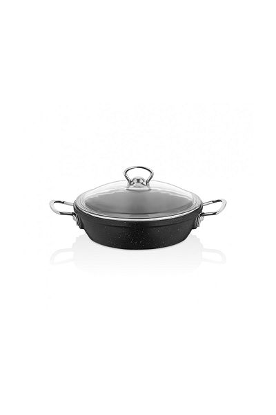 Taç Induction Gravita Casting Flat Pot 24 Cm Black