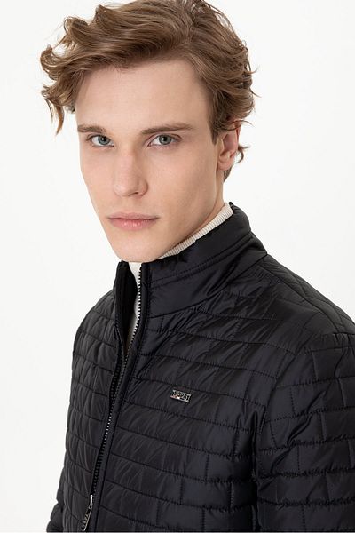 U.S. Polo Assn. Черно мъжко палто