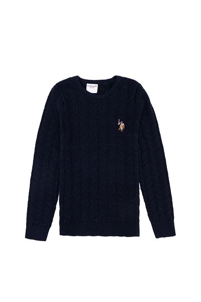 U.S. Polo Assn. Тъмносин пуловер за момче