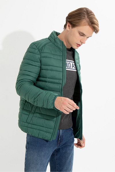 U.S. Polo Assn. Πράσινο Ανδρικό Παλτό Bony22k