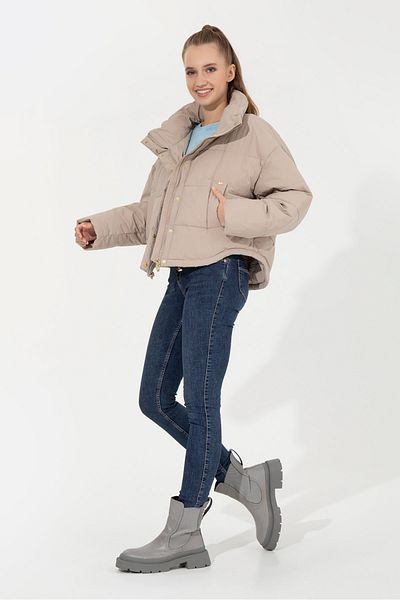 U.S. Polo Assn. Gray Women's Coat Labıda
