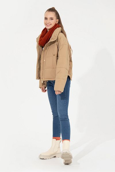 U.S. Polo Assn. Brown Women's Coat Labıda