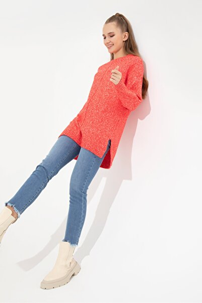 U.S. Polo Assn. Γυναικείο πουλόβερ με λαιμόκοψη με μοτίβο ρόδι - Waka-sk22