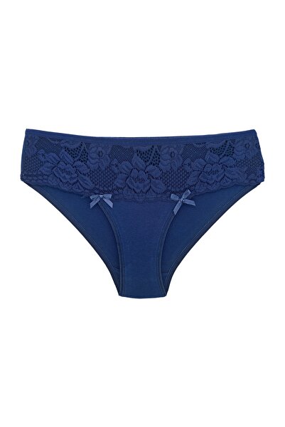 Zena 5-Piece Cotton Front Waist Part Lace Slip Women's Panties