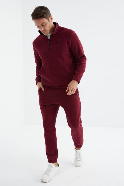 Burgundy discount sweatsuit mens