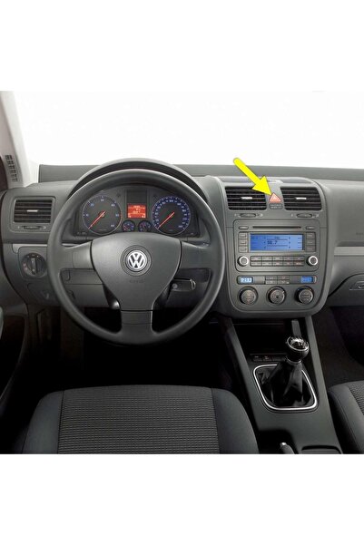 AFT Vw Jetta Mk5 2006-2011 UyumluDörtlü Flaşör Düğmesi Kırmızı Üçgen Ikaz Tuşu 1k0953509a