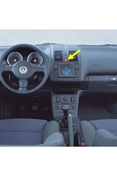 AFT Vw Polo Classic 2000-2002 Dörtlü Flaşör Düğmesi Kırmızı Üçgen Ikaz Tuşu 6n0953235a