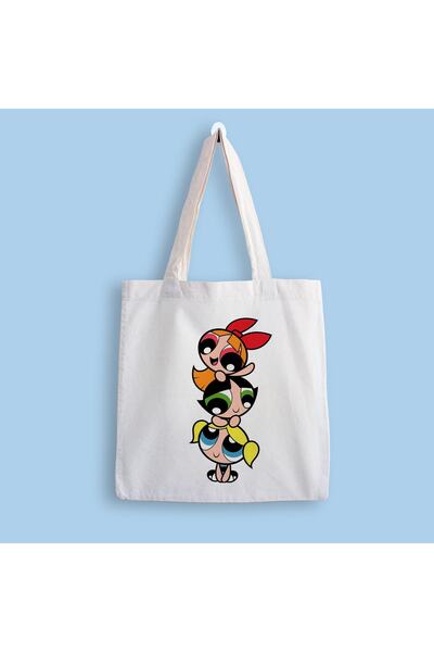 designedfy Geantă din pânză cu imprimeu Fete Powerpuff