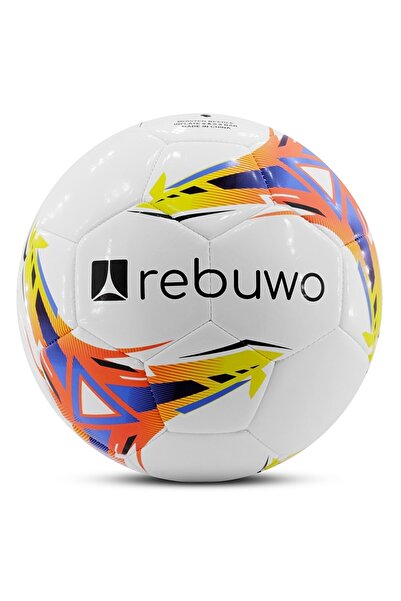Rebuwo Futbol Topu Beyaz Turuncu 5 Numara Maç Topu Dikişli Top