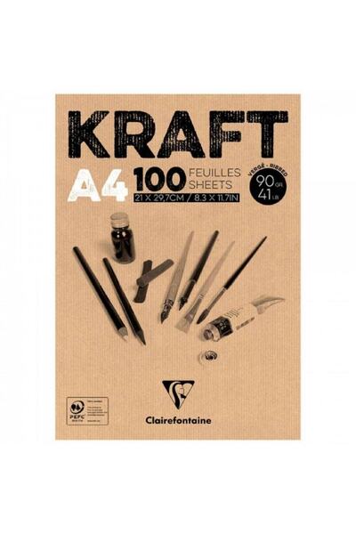 Clairefontaine Kraft 90 г багатофункціональний блок для малювання, 100 сторін...