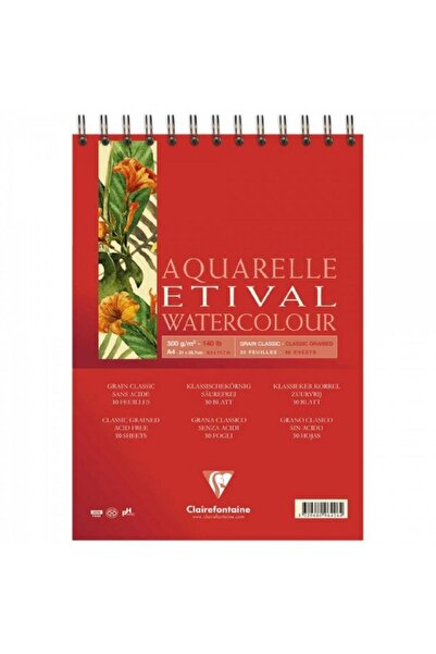 Clairefontaine Акварелен блок Etival Classic 300 гр., спирален, 30 страници, ...