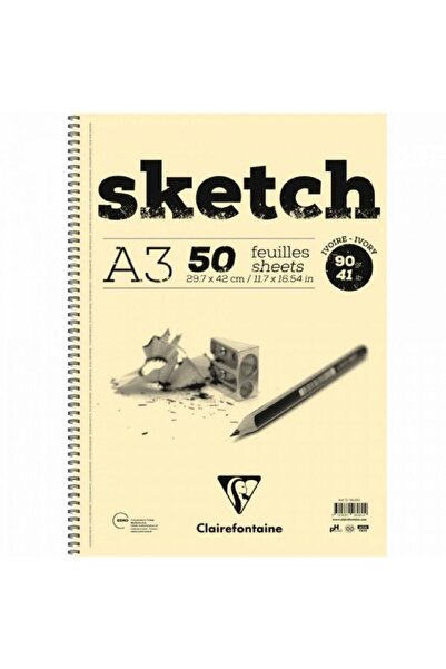 Clairefontaine Esquisse Ivory Sketch 90 г спіральний блок для малювання 50 ст...