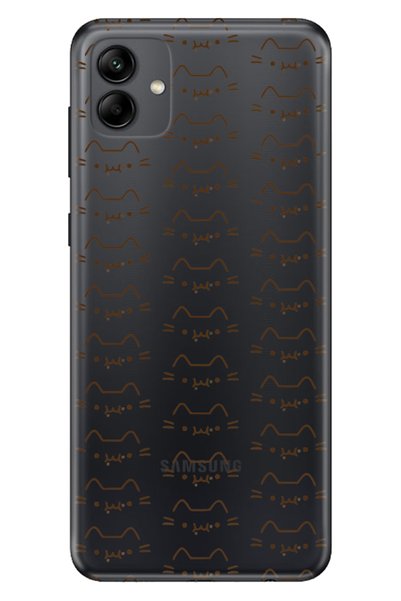 Cekuonline Case for Samsung Galaxy A04 Silicone Moderna Patterned Cat Line