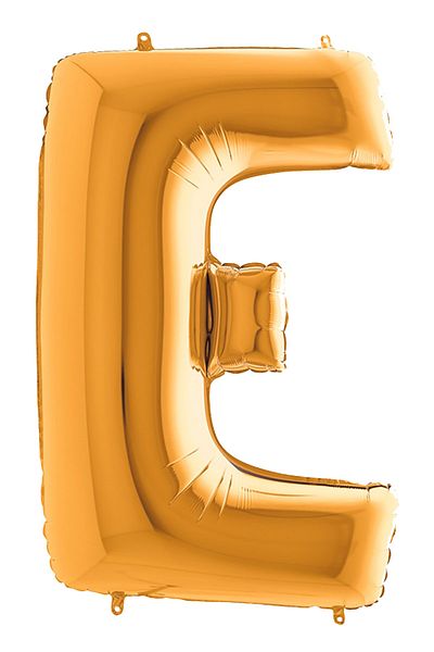 Parti dolabı Letter Foil Balloon Letter E Large Size Balloon Golden Yellow /Dore 100cm