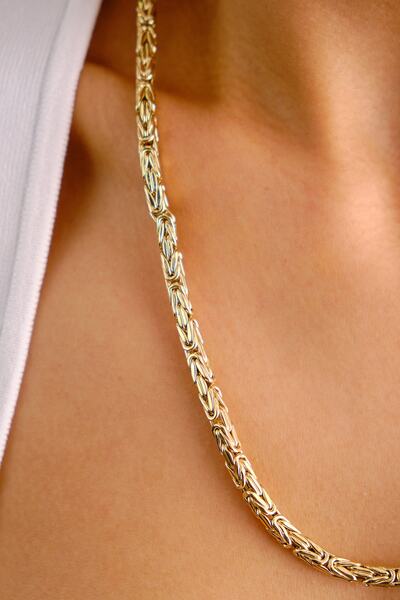 LİLAK KUYUMCULUK 14 Ayar Altın Kral Zincir Kolye