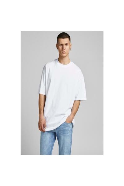 Jack & Jones Jack Jones 12185628   Tricou basic cu guler rotund - Alb - L - S...