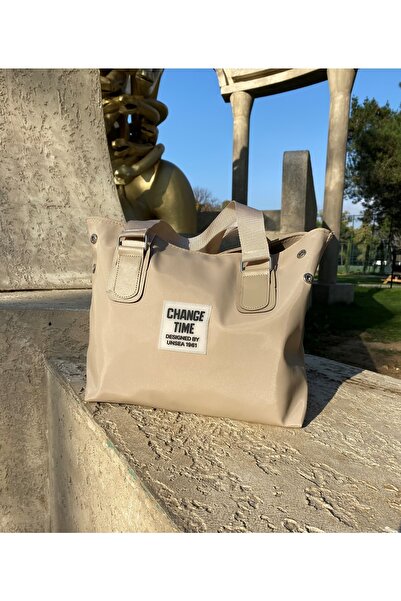 nuit Krem Kalın Paraşüt Kumaş Change Time Çanta
