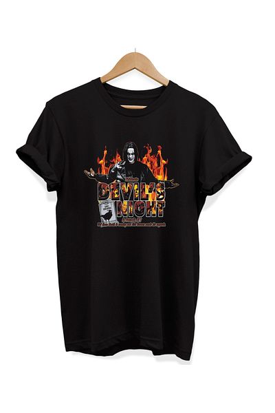 remonz Μπλουζάκι με στάμπα Devil's Night 100% βαμβακερό μεγάλο μέγεθος