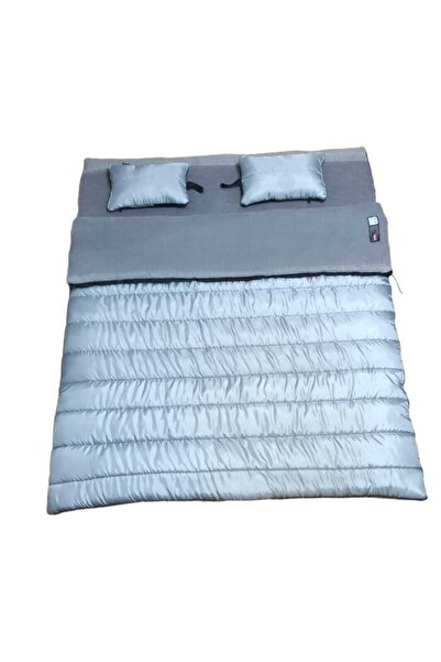 CAMP STORY Neo -23 350 g Fiber + 200 Gr Plush Fleece Padded Double Sleeping Bag Gray