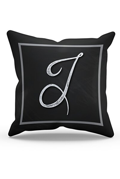 Moud's Двосторонній чохол для подушки із замші з малюнком літери I