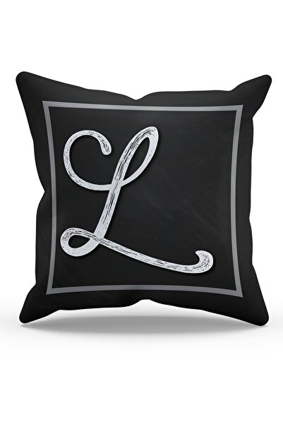 Moud's Двосторонній чохол для подушки з замші з малюнком літери L