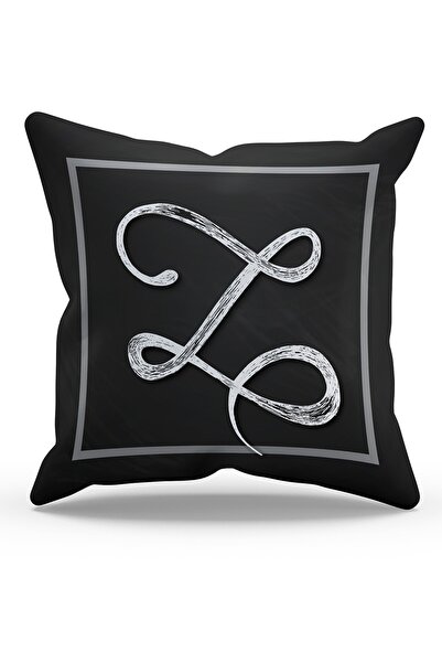 Moud's Двосторонній чохол для подушки із замші з принтом літери Z