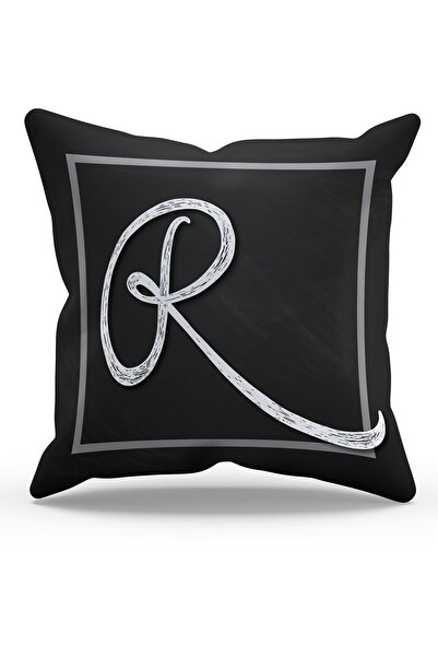 Moud's Двосторонній чохол для подушки з замші з принтом літери R