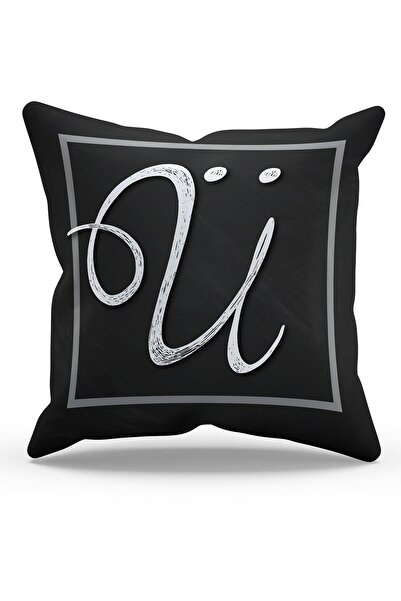 Moud's Двосторонній чохол для подушки з замші з малюнком літери U