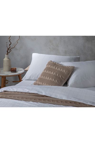 English Home Set de lenjerie de pat Auror Silky Touch King Size - Lenjerie de pat 240x220 cm alb
