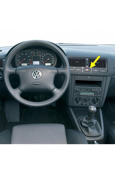 BSG Vw Bora 1999-2005 Dörtlü Flaşör Düğmesi Kırmızı Üçgen Ikaz Tuşu 1j0953235...