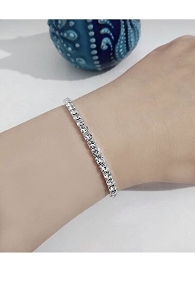 Everglow Jewelry واترواي اسوارة نسائية فضية بحجر الزركون مربعة