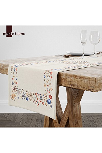 Marte Home Yılbaşı & Christmas Desen Baskılı Dekoratif Runner