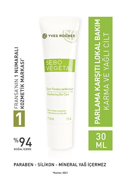 Yves Rocher Sebo Vegetal - Ultra Hafif Dokulu, Anında Matlık Sağlayan, Parlam...