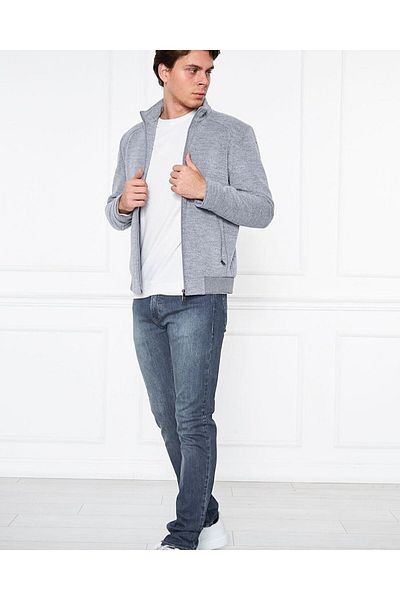 Brango Men's Slim Fit Stamp Coat