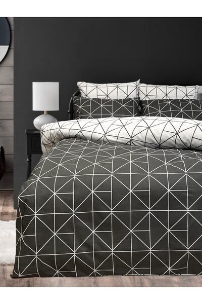 Alla Turca Double Duvet Cover Set with Elastic Sheets Geometric