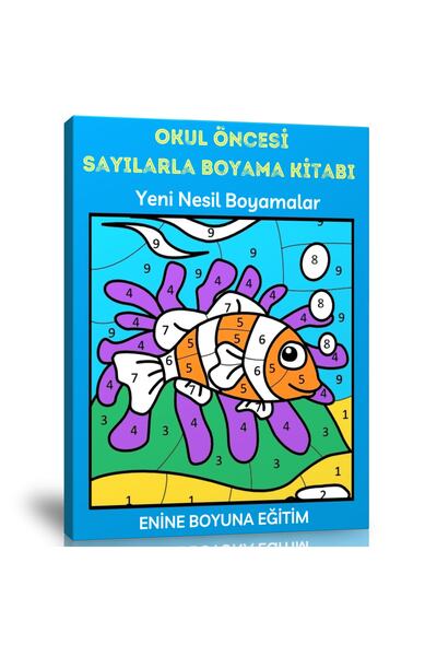 Enine Boyuna Eğitim Preschool Coloring Book with Numbers