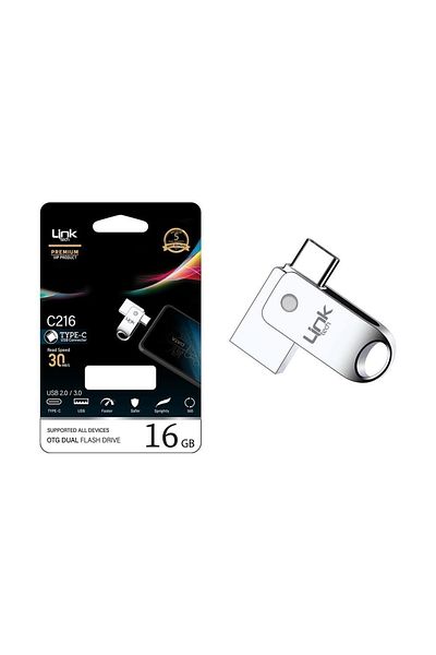 Linktech C216 Premium 16 جيجابايت Type-c Otg Dual 30 ميجابايت/ثانية ذاكرة USB