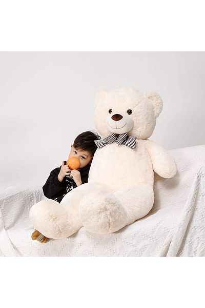 Sole 160 cm Giant Size Plush Bear with Bow Tie, Special Gift for Lover - 100% Domestic