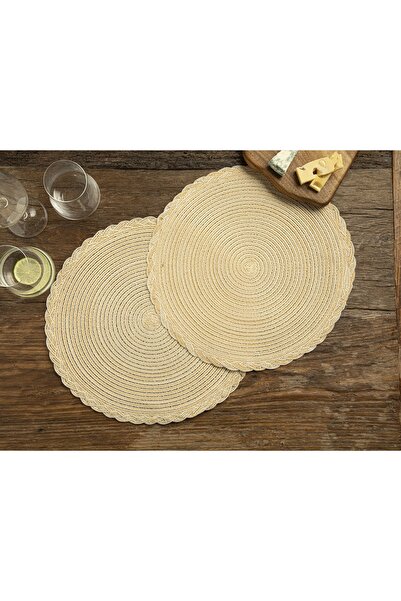 English Home Braided 2'li Amerikan Servis 38 Cm Krem