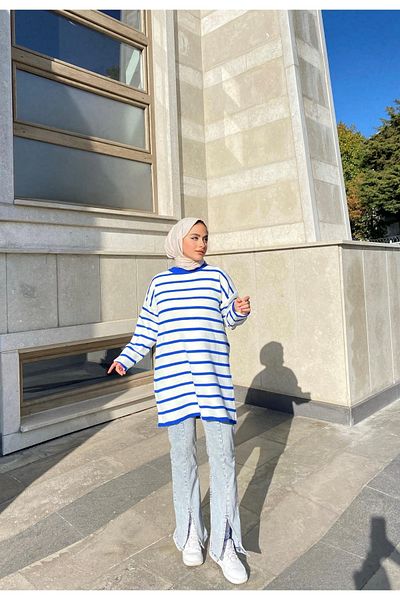 lurex moda Pulover Tirko oversize cu dungi
