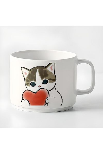 RHG Art Double Turkish Coffee Cup & Espresso Love Kitten 180 Ml