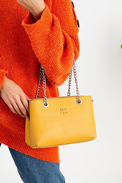 ImPolo Geanta de dama Lorin Mustard Yellow Tan Umar Dimensiune 18x26