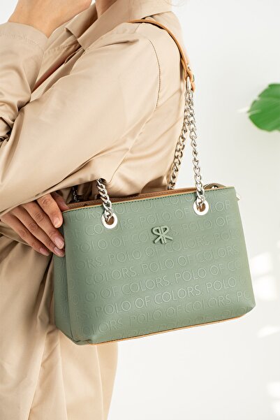 ImPolo Geanta de dama Lorin Green Tan Umar Dimensiune 18x26