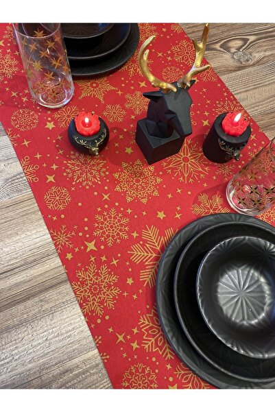 Egeiska Zeren Home Runner special de Anul Nou, țesătură de in personalizată c...