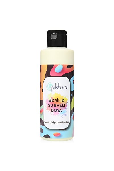 Piktura Su Bazlı Akrilik Silikonlu Silinebilir Iç Cephe Duvar Boyası 200ml Küçük Ambalaj