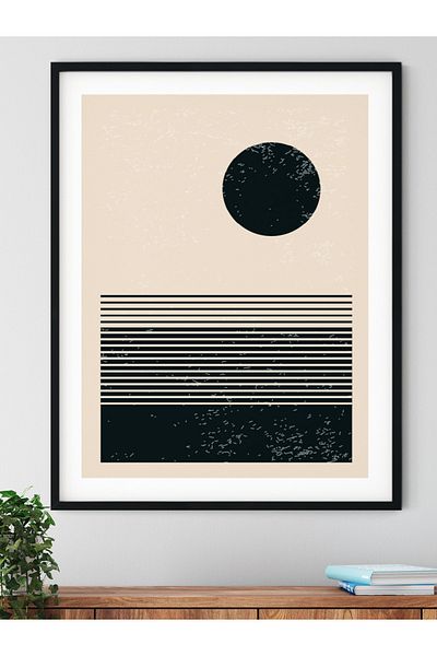 Postifull Pictură murală minimalistă și estetică, poster fără încadrare, decor de perete pentru hol, bucătărie și birou