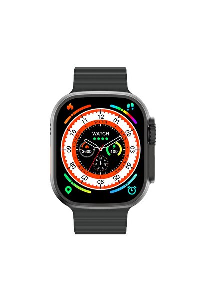 ŞEHR-İ PAZAR Watch 8 Ultra Siyah Akıllı Saat Iphone Ve Android Tüm Telefonlar...