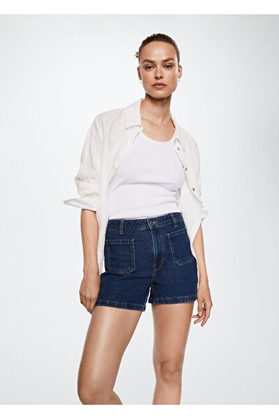 MANGO Woman Pantaloni scurți denim subțiri