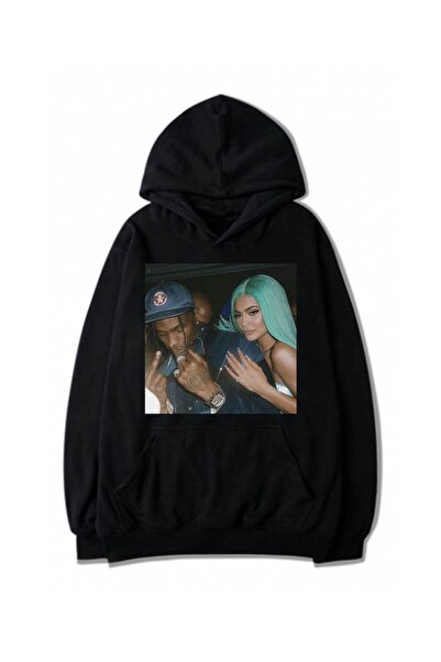 Kylie-Travis Sweatshirt Baskılı Unisex Pamuklu
